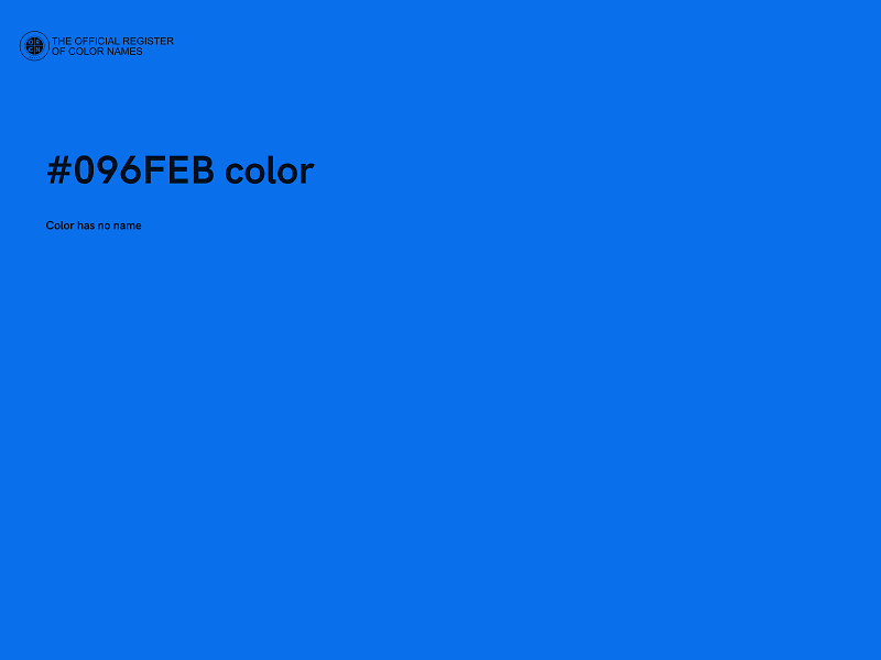 #096FEB color image