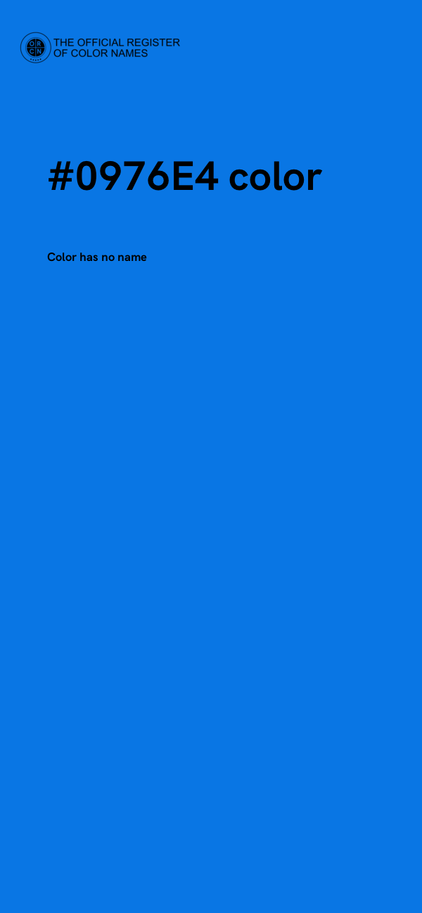 #0976E4 color image