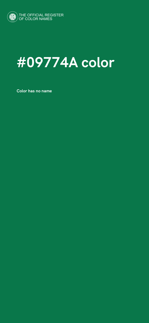 #09774A color image