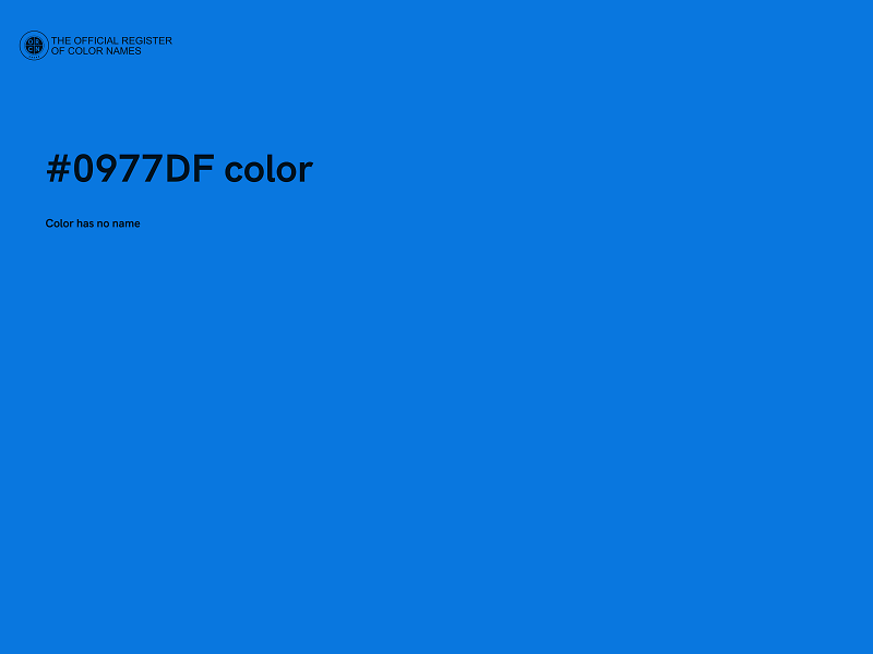 #0977DF color image