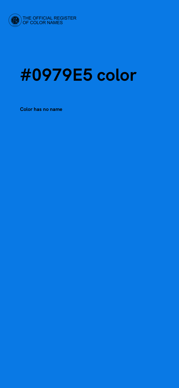 #0979E5 color image