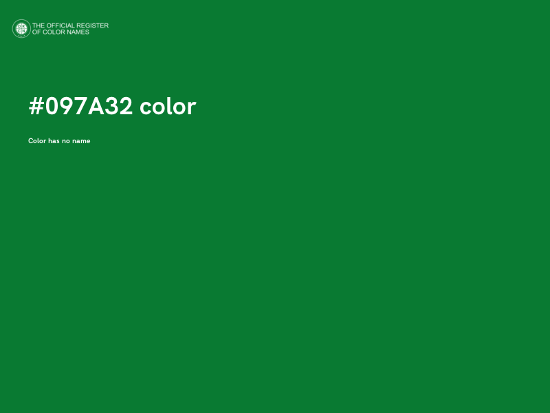 #097A32 color image
