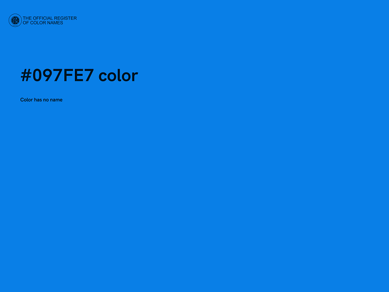 #097FE7 color image
