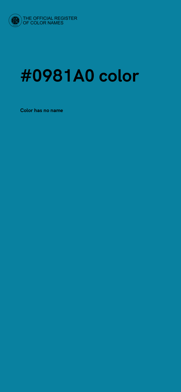 #0981A0 color image