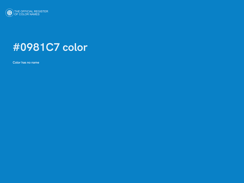 #0981C7 color image