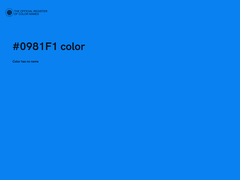 #0981F1 color image