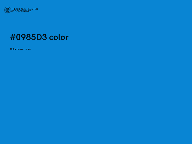 #0985D3 color image
