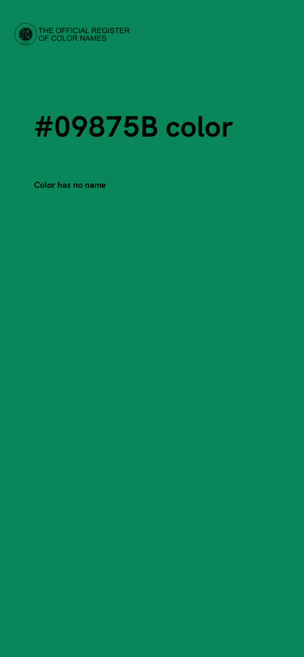 #09875B color image