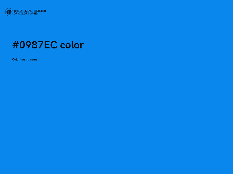 #0987EC color image