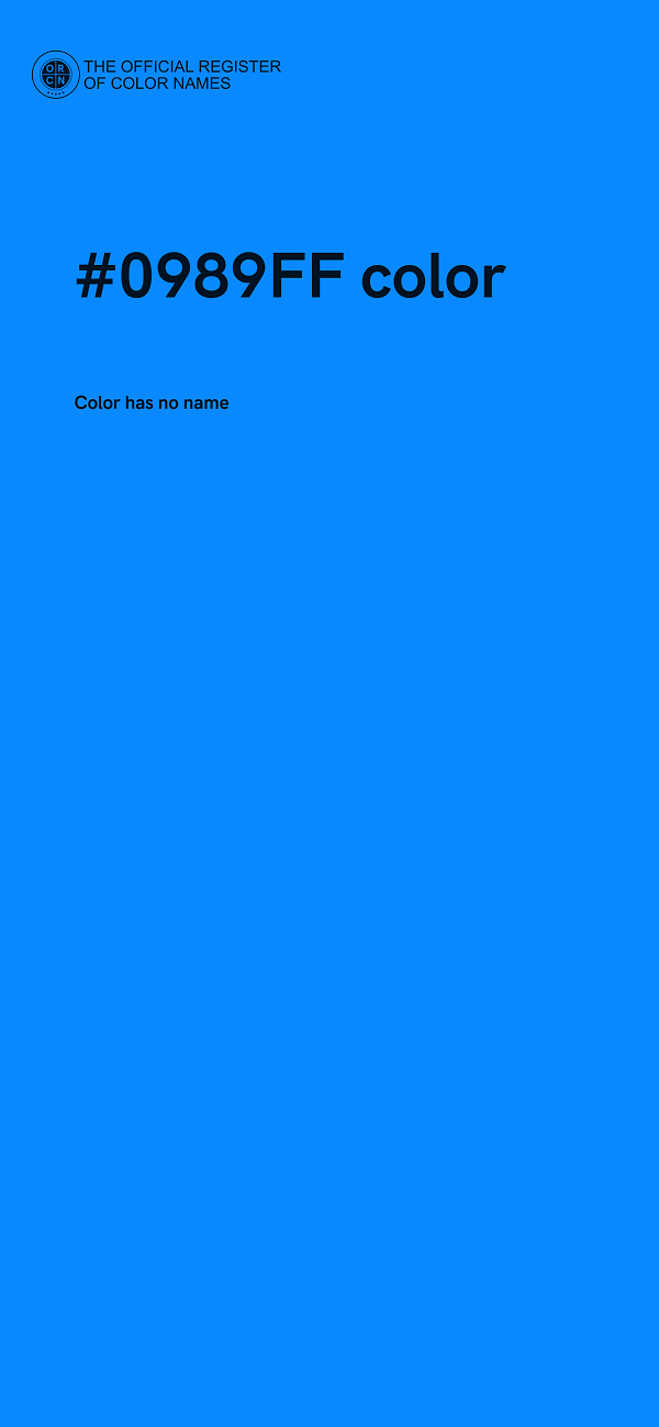 #0989FF color image