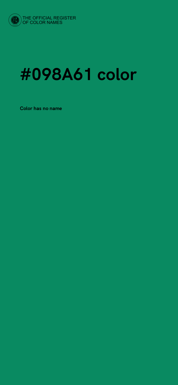 #098A61 color image