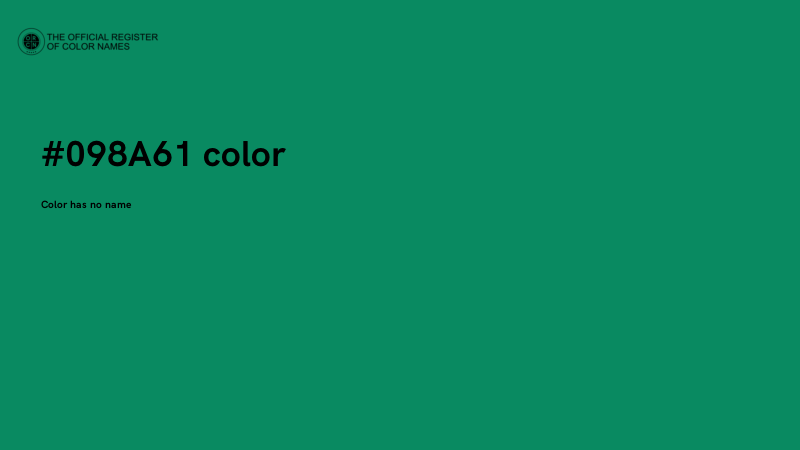 #098A61 color image