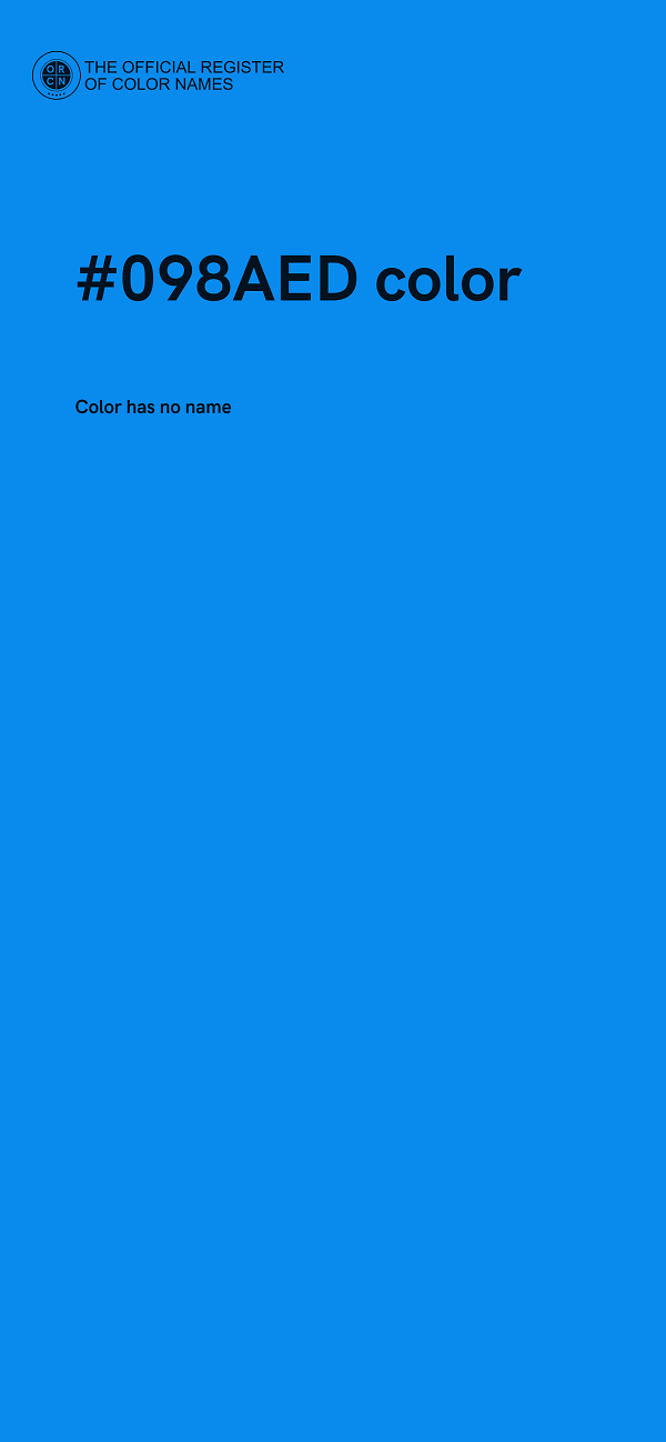 #098AED color image