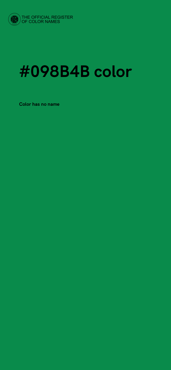 #098B4B color image