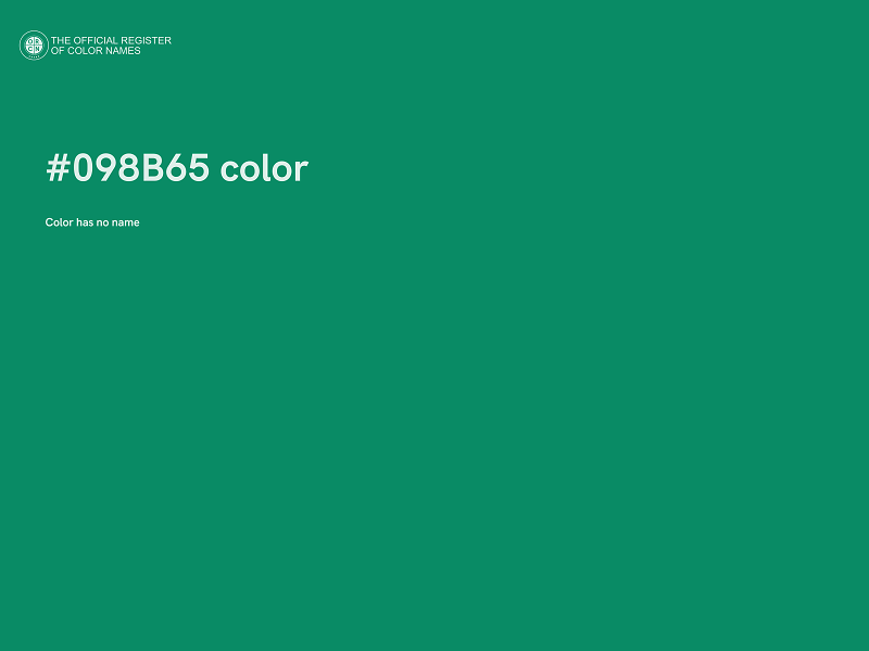 #098B65 color image