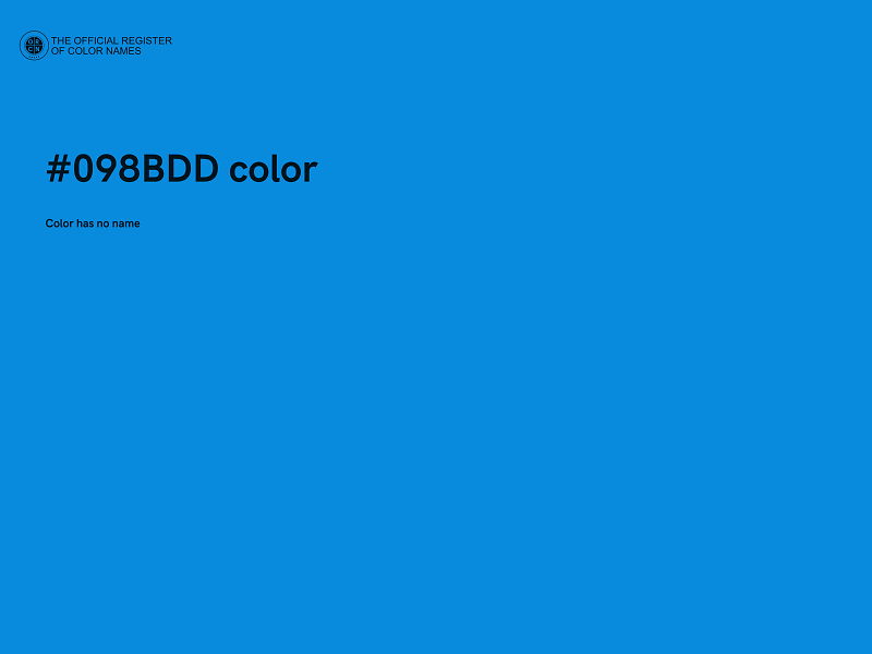 #098BDD color image