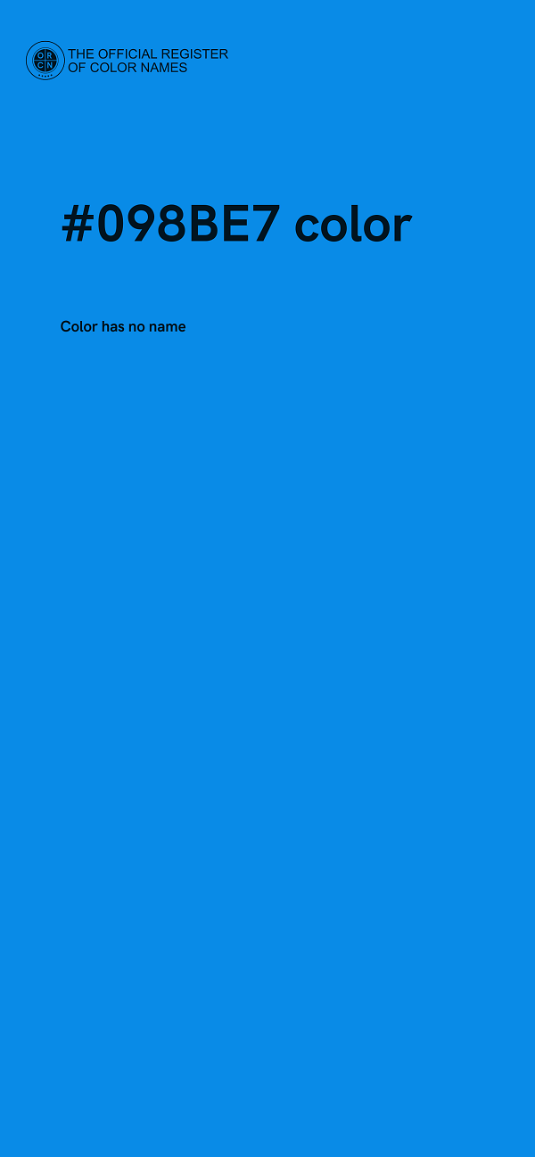 #098BE7 color image