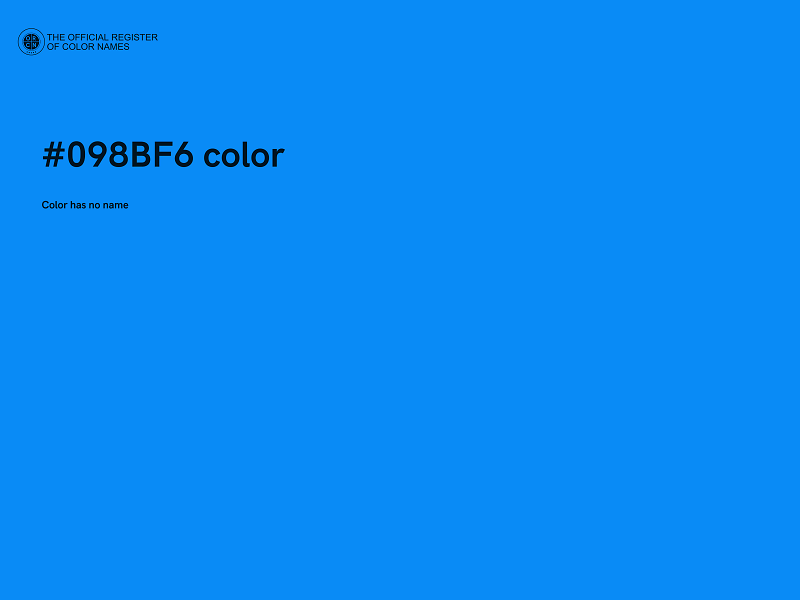 #098BF6 color image