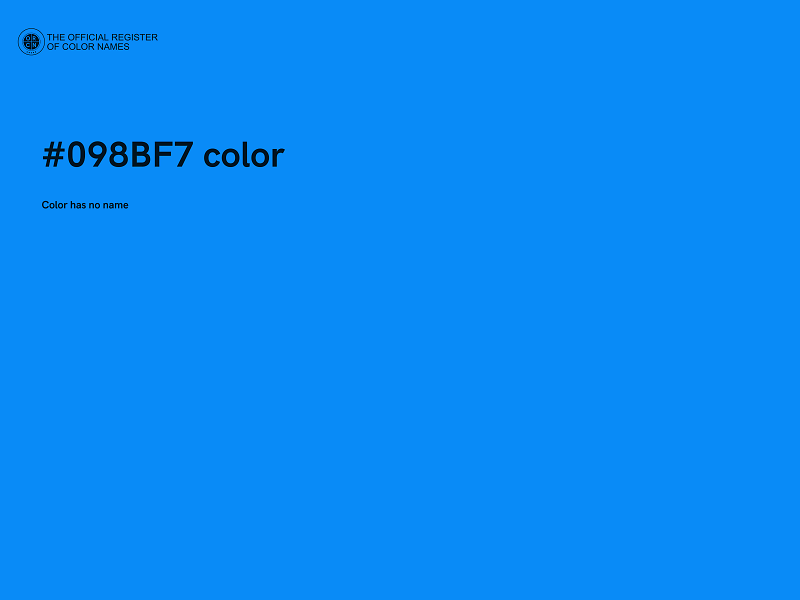 #098BF7 color image