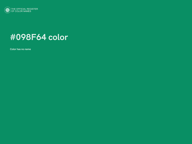 #098F64 color image