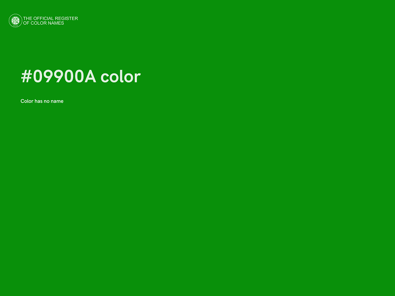 #09900A color image