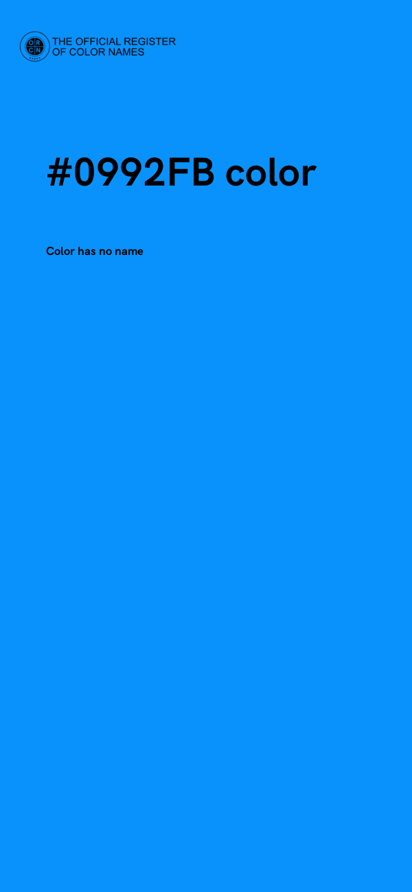 #0992FB color image