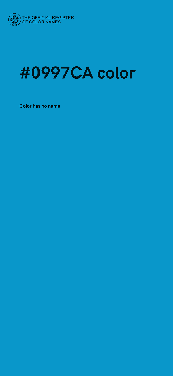 #0997CA color image