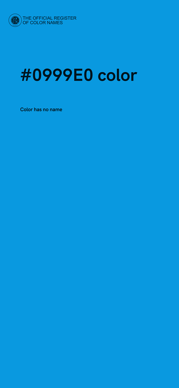 #0999E0 color image