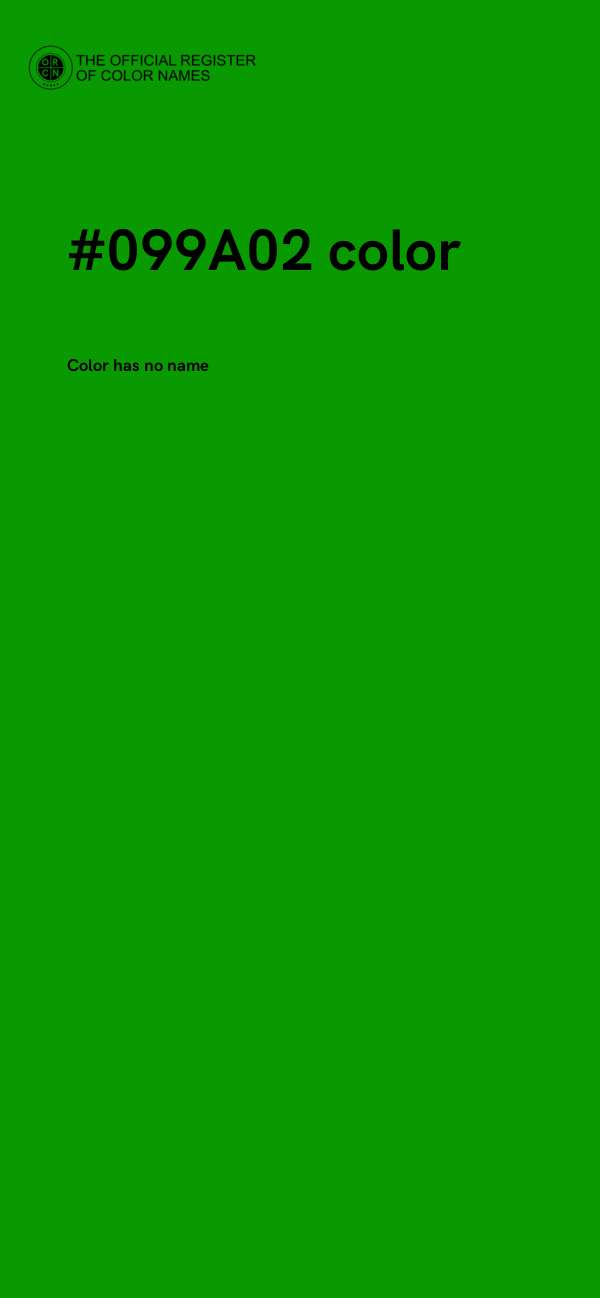 #099A02 color image
