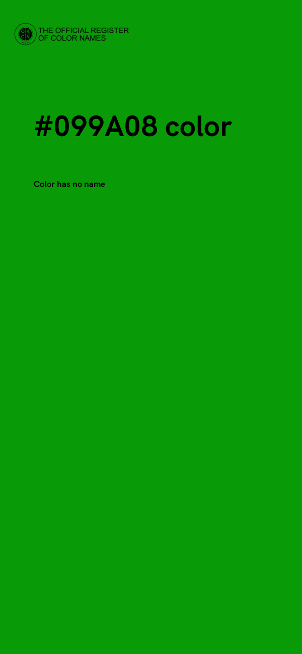 #099A08 color image