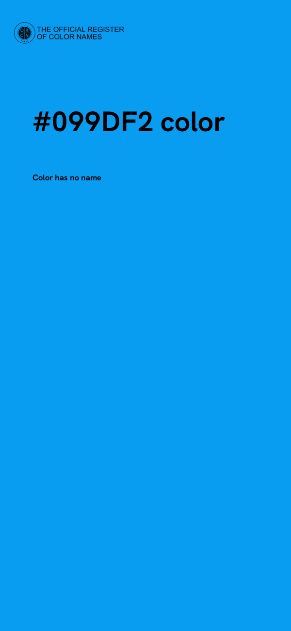#099DF2 color image