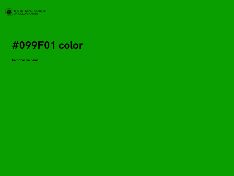 #099F01 color image