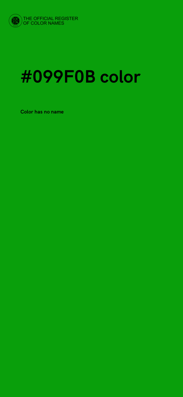 #099F0B color image