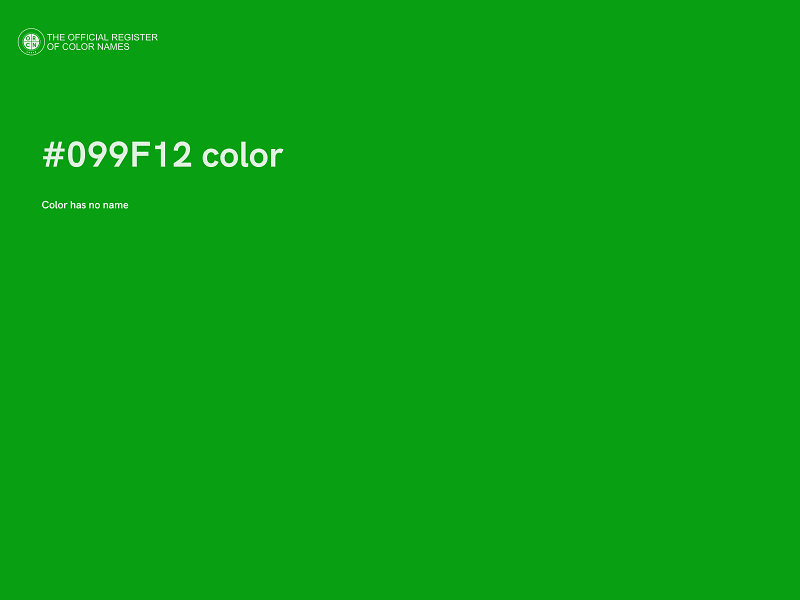 #099F12 color image
