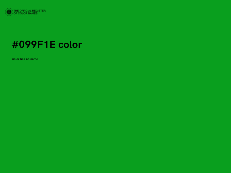 #099F1E color image
