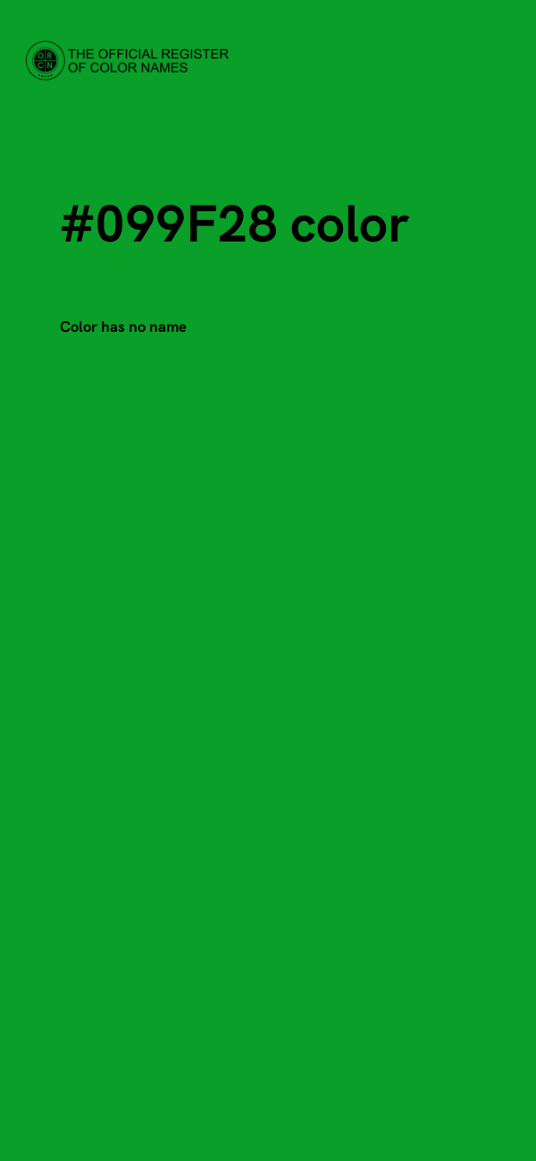 #099F28 color image