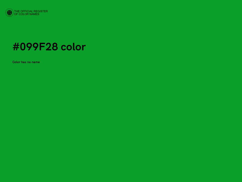 #099F28 color image