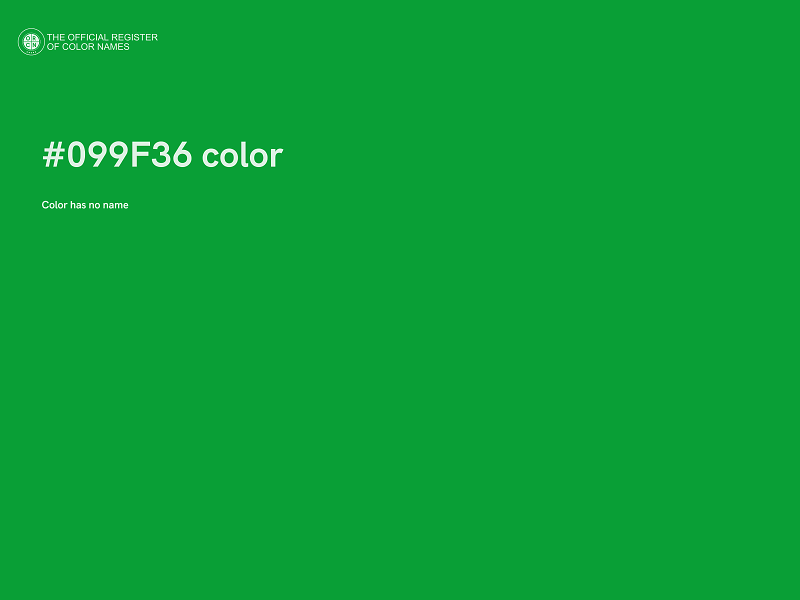 #099F36 color image
