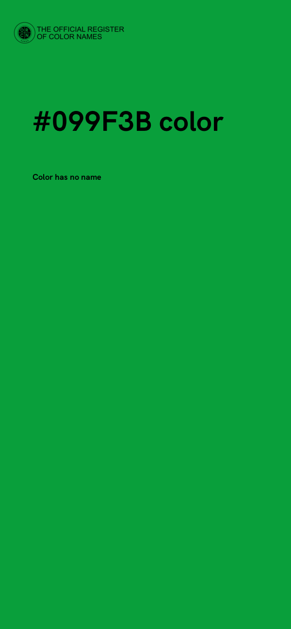 #099F3B color image