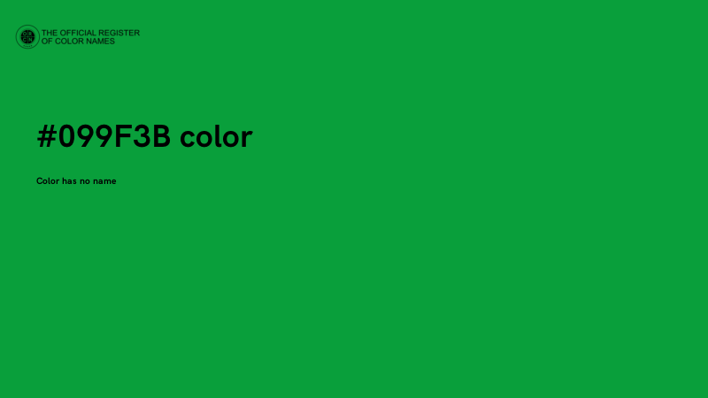 #099F3B color image