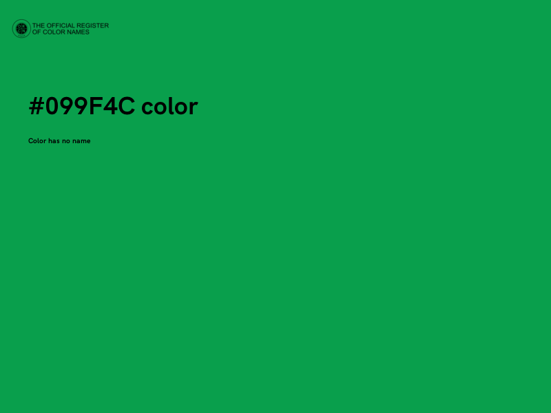 #099F4C color image