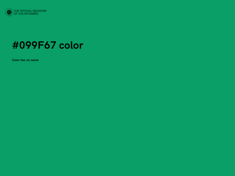 #099F67 color image