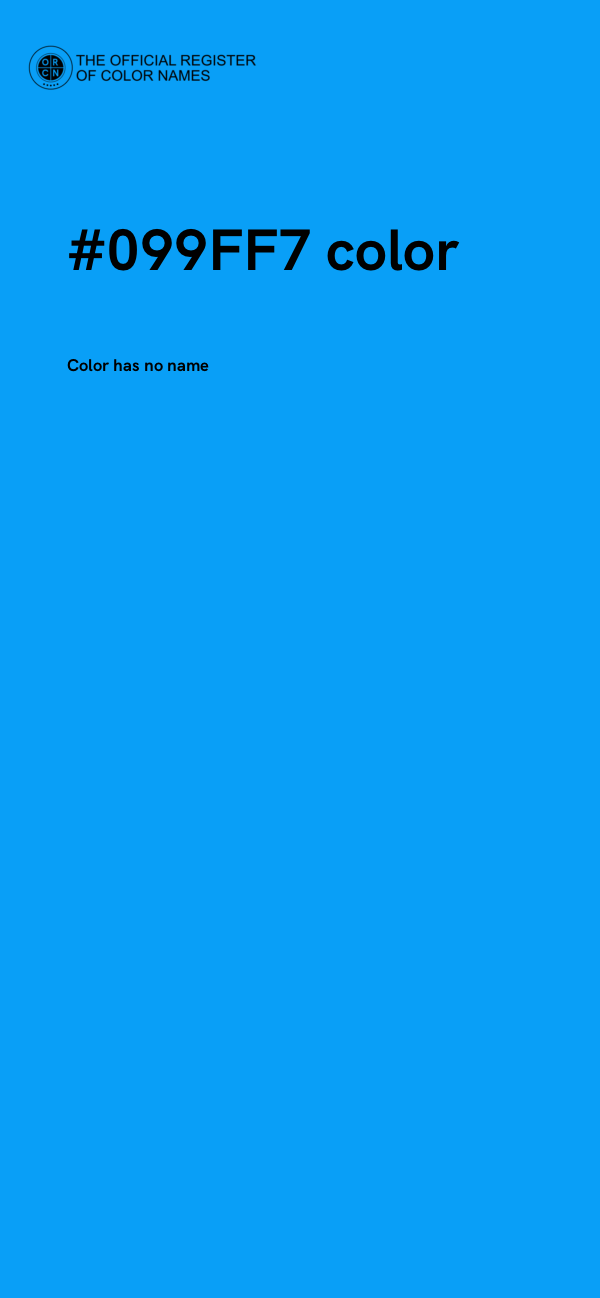 #099FF7 color image