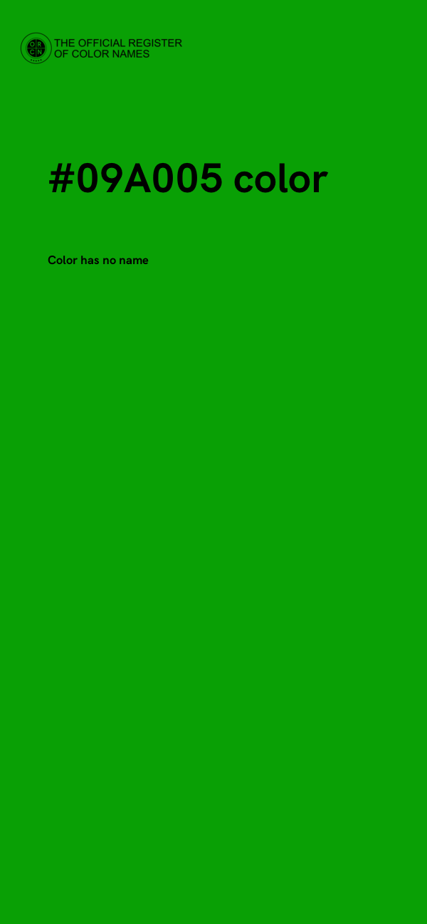 #09A005 color image