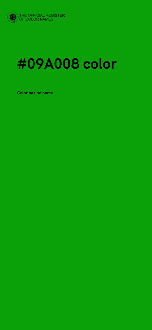 #09A008 color image