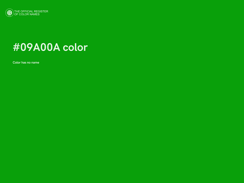 #09A00A color image