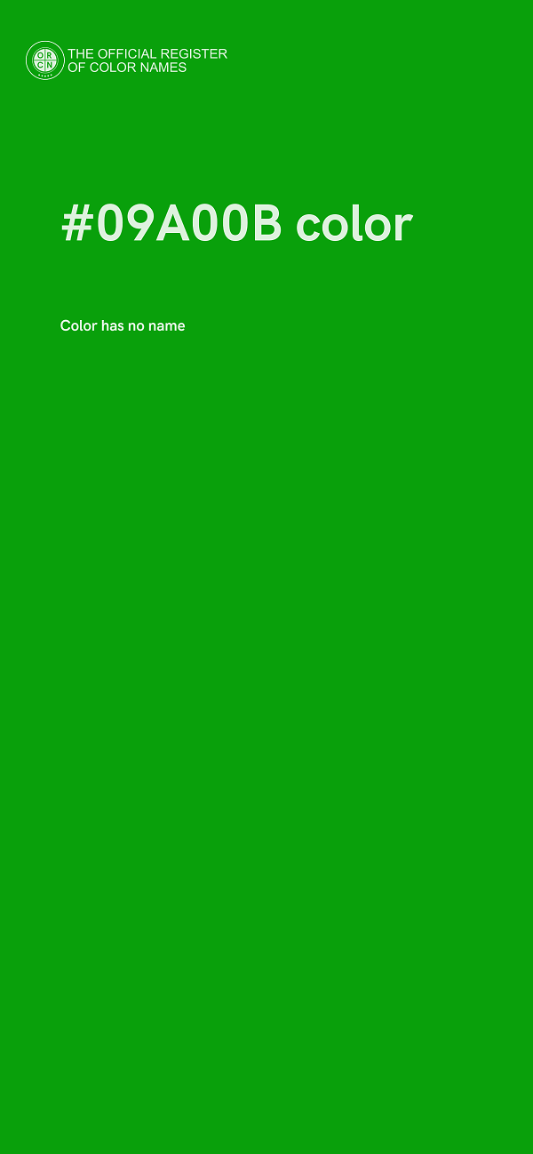 #09A00B color image