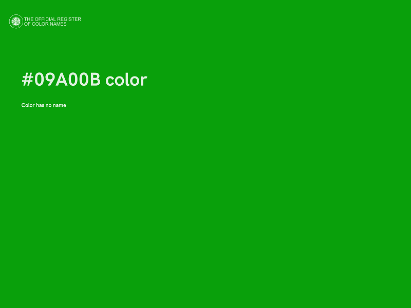 #09A00B color image