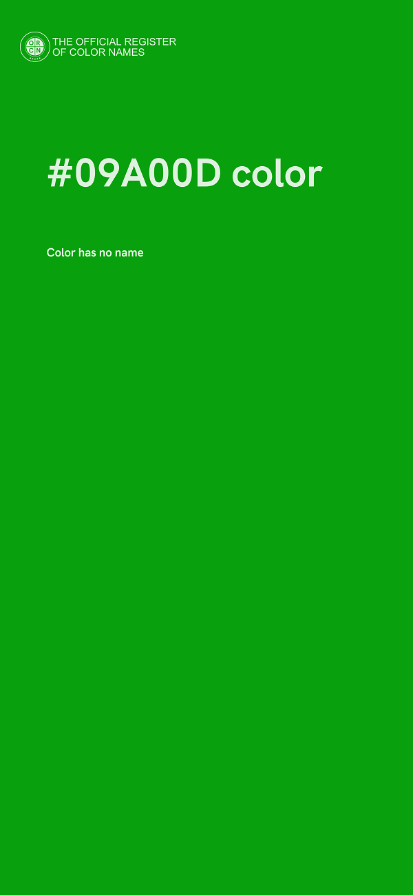 #09A00D color image
