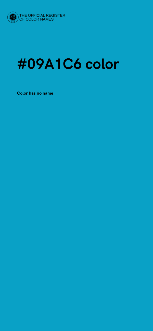 #09A1C6 color image